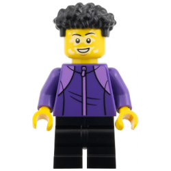 Child - Boy, Dark Purple Tracksuit, Black Medium Legs, Coiled Hair – ГРАДСКИ