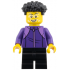 Child - Boy, Dark Purple Tracksuit, Black Medium Legs, Coiled Hair – ГРАДСКИ