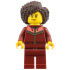 Woman - Dark Red Tracksuit, Dark Brown Coiled Hair – ГРАДСКИ