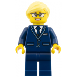 Passenger Plane Pilot - Female, Dark Blue Suit with Tie, Bright Light Yellow Ponytail – ГРАДСКИ