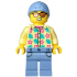 Streetcar Passenger - Male, Bright Light Yellow Shirt with Flowers and Leaves, Sand Blue Legs with Pockets and Cap – ГРАДСКИ
