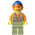 Fisherman - Dark Tan Vest over Orange Shirt, Olive Green Legs, Dark Blue Beanie, Dark Orange Hair – ГРАДСКИ