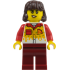 Pizza Delivery Driver - Female, Dark Red Legs, Dark Brown Hair Mid-Length – ГРАДСКИ
