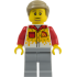 Pizza Delivery Driver - Male, Light Bluish Gray Legs, Dark Tan Hair – ГРАДСКИ