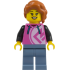 Pizza Restaurant Patron - Female, Dark Pink Hoodie, Sand Blue Legs, Dark Orange Hair – ГРАДСКИ