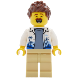 Lava Land Patron - Male, White Hawaiian Shirt, Tan Legs, Reddish Brown Hair – ГРАДСКИ
