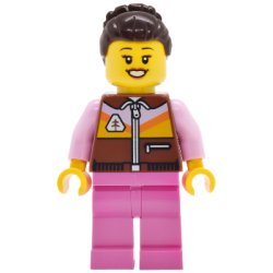 Lava Land Patron - Female, Reddish Brown Jacket, Dark Pink Legs, Dark Brown Hair – ГРАДСКИ