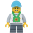 Lava Land Patron - Child, Male, White Shirt with Mountains Logo, Dark Bluish Gray Short Legs, Lanyard, Medium Azure Cap – ГРАДСКИ