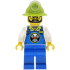 Lava Land Worker - Male, Blue Overalls and Legs, Lime Mining Helmet – ГРАДСКИ
