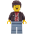 Car Wash Patron - Male, Dark Brown Jacket over Red Hawaiian Shirt, Sand Blue Legs, Dark Brown Hair – ГРАДСКИ
