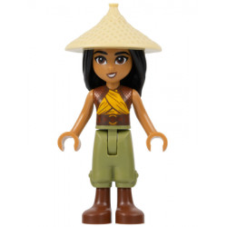 Raya - Tan Conical Hat, Yellow Top, Reddish Brown Boots, Open Mouth – ДИСНИ