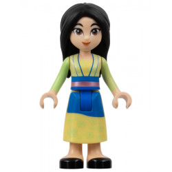Mulan - Yellowish Green and Bright Light Yellow Robe, Black Shoes, Small Grin – ДИСНИ