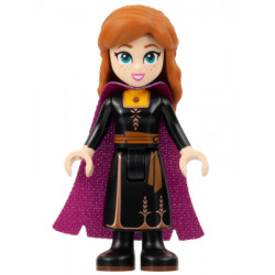Anna - Black Dress, Magenta and Dark Purple Cape, Narrow Smile – ДИСНИ