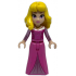 Aurora - Dark Pink Dress, Metallic Pink Sleeves, Gold Necklace, Yellow Hair – ДИСНИ
