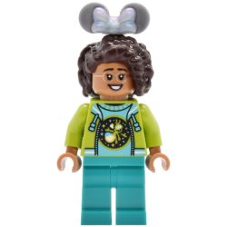 Main Street, U.S.A. Park Guest - Female, Medium Azure Sweater with Ant, Lime Hoodie with Dark Pink Water Lily on Back, Dark Turquoise Legs – ДИСНИ