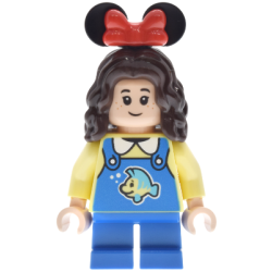 Main Street, U.S.A. Park Guest Child - Girl, Blue Overalls with Flounder, Blue Short Legs – ДИСНИ