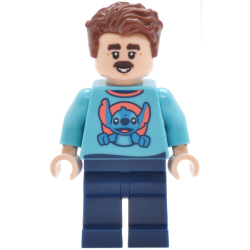 Main Street, U.S.A. Park Guest - Male, Medium Azure Stitch Shirt with Surfboard on Back, Dark Blue Legs – ДИСНИ