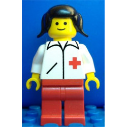 Doctor - Straight Line, Red Legs, Black Pigtails Hair – ГРАДСКИ