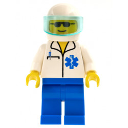 Doctor - EMT Star of Life, Blue Legs, White Helmet, Trans-Light Blue Visor – ГРАДСКИ