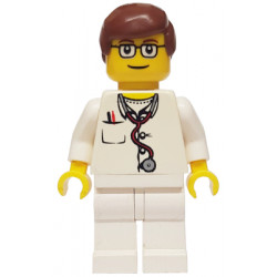 Doctor - Lab Coat Stethoscope and Thermometer, White Legs, Reddish Brown Male Hair, Glasses – ГРАДСКИ