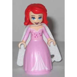 Ariel, Human (Light Nougat) - Bright Pink Dress with Magenta Stars, White Cape – ДИСНИ