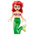 Ariel, Mermaid (Light Nougat) - Metallic Pink Shell Bra Top, Bright Green Tail with Star and Filigree, Medium Blue Eyes, Bright Pink Flower – ДИСНИ