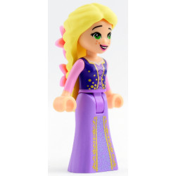 Rapunzel - Mini Doll, Bright Pink Flowers, Dark Purple Vest Open – ДИСНИ