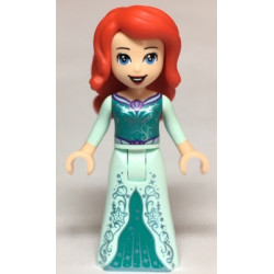 Ariel, Human (Light Nougat) - Light Aqua Dress with Silver Starfish and Shells – ДИСНИ