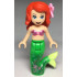 Ariel, Mermaid (Light Nougat) - Metallic Pink Shell Bra Top, Bright Green Tail with Stars and Scales, Medium Blue Eyes, Bright Pink Flower – ДИСНИ