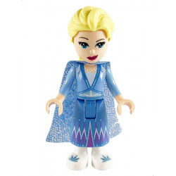 Elsa - Glitter Cape with Two Tails, Medium Blue Skirt with White Shoes, Lopsided Grin – ДИСНИ