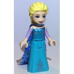 Elsa - Medium Blue Long Narrow Cape with Snowflakes, Lavender Sleeves – ДИСНИ