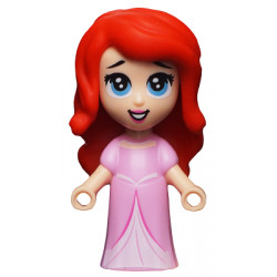Ariel, Human (Light Nougat) - Micro Doll, Bright Pink Long Dress – ДИСНИ