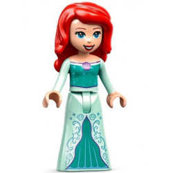 Ariel, Human (Light Nougat) - Light Aqua Dress with Stars, Medium Lavender Shell, Dark Purple Trim, Red Hair with Right Side Part – ДИСНИ