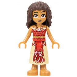 Moana - Mini Doll, Red and Tan Top and Long Skirt with Feathers – ДИСНИ