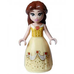 Belle - Dress with Red Roses, no Sleeves, Dark Pink Lips, Open Mouth, Long Eyelashes – ДИСНИ