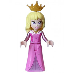 Aurora - Dark Pink Dress, Metallic Pink Sleeves, Gold Necklace and Crown Tiara – ДИСНИ
