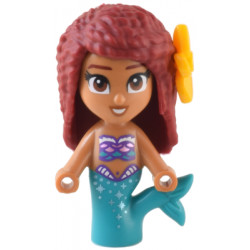 Ariel, Mermaid (Medium Nougat) - Micro Doll, Bright Light Orange Flower – ДИСНИ
