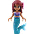Ariel, Mermaid (Medium Nougat) - Mini Doll, Bright Pink Flower – ДИСНИ