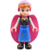 Anna - Blue Skirt, Black Boots and Black Top, Light Aqua Sleeves, Magenta Cape – ДИСНИ