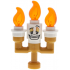 Lumière {Lumiere} - Small Solid Candelabra, White Round Plates – ДИСНИ