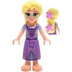 Rapunzel - Mini Doll, 2 Bright Pink Flowers, Metallic Pink Laced Dress – ДИСНИ