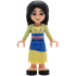Mulan - Yellowish Green and Bright Light Yellow Robe, Black Shoes, Wide Grin with Corner Indents – ДИСНИ
