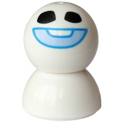 Snowgie - Bright Light Blue Smile, Dark Azure Outline, Dome Top – ДИСНИ