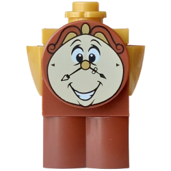 Cogsworth - Printed Face with Teeth, Log Profile Body – ДИСНИ