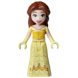 Belle - Mini Doll, Yellow and Bright Light Yellow Dress with Skirt Full Length, Gold Brooch – ДИСНИ