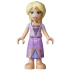 Rapunzel (Medium Tan) - Mini Doll, Lavender Top, Medium Lavender Dress, Bright Pink Flower, Gold Bow – ДИСНИ