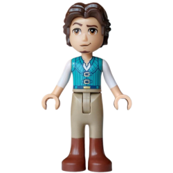Flynn Rider (Medium Tan) - Mini Doll, Dark Turquoise Vest, Thin Hinge – ДИСНИ