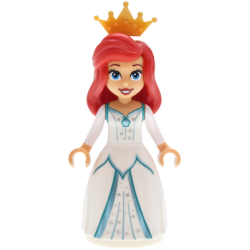 Ariel - Human, Medium Tan, White Dress, Pearl Gold Tiara – ДИСНИ
