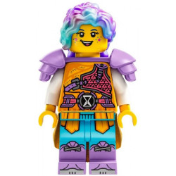 Izzie (Isabel Christina Garcia) - Medium Lavender Shoulder Pads, Bright Light Orange Skirt – ДРИЙМЗ