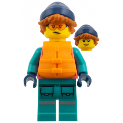 Arctic Explorer - Female, Coral and Dark Turquoise Outfit, Orange Lifevest, Dark Orange Hair, Dark B – ОБУЧИТЕЛНИ